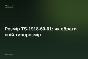 Розмір TS-1918-60-61: як обрати свій типорозмір