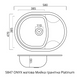 Кухонна гранітна мийка PLATINUM 5847 ONYX, гренадін, 580х470 мм