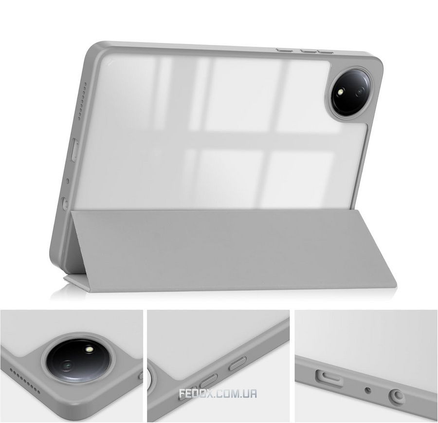 Чохол-книжка BeCover Soft Edge TPU для Xiaomi Redmi Pad SE 8.7 Gray Marble (712575), Різнокольоровий