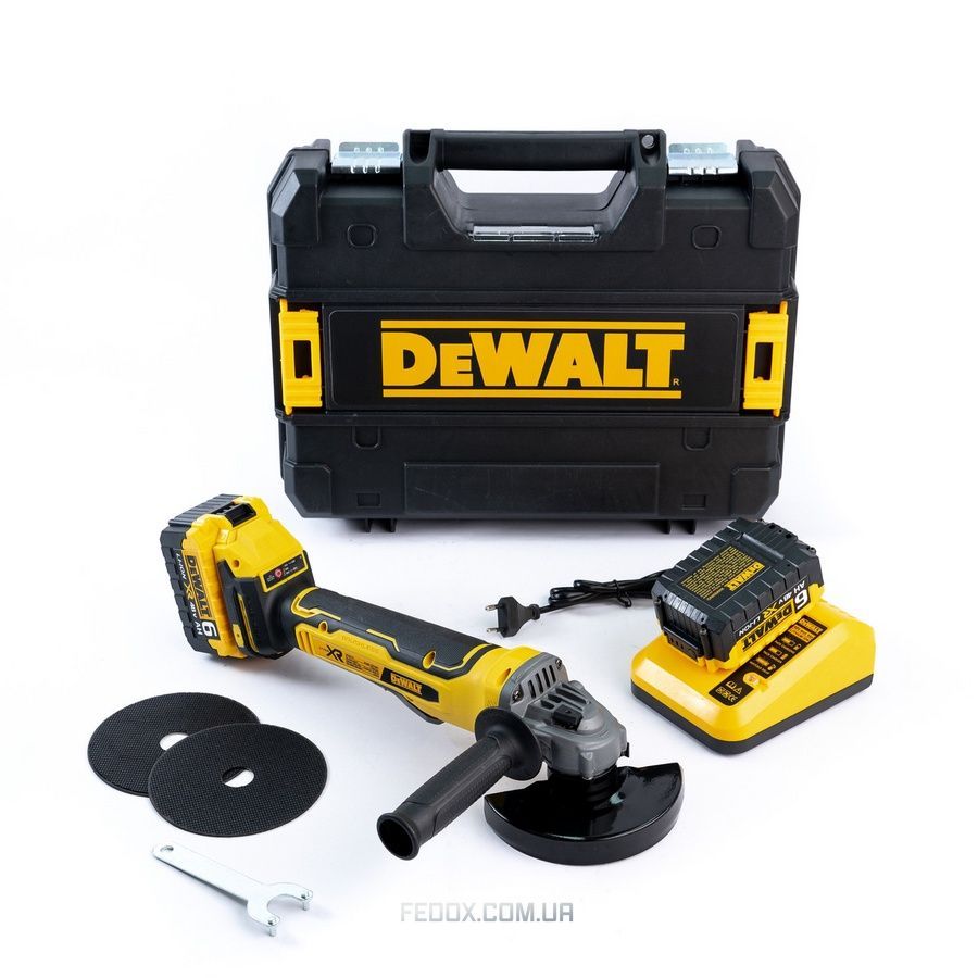 Болгарка бесщеточная DeWalt (DCG413) аккумуляторная (48V/6AH) Угловая шлифмашина Девольт 125 мм.