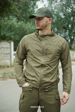 Літня куртка-вітровка хакі кольору (1237-2XL)