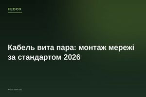 Кабель витая пара: монтаж сети по стандарту 2026
