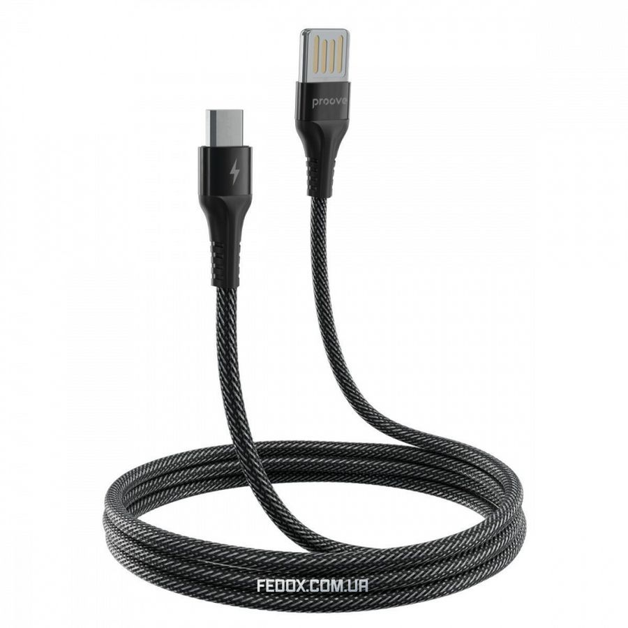 Кабель Proove Double Way Weft Micro USB 2.4A (1m)