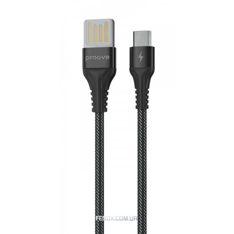 Кабель Proove Double Way Weft Micro USB 2.4A (1m)