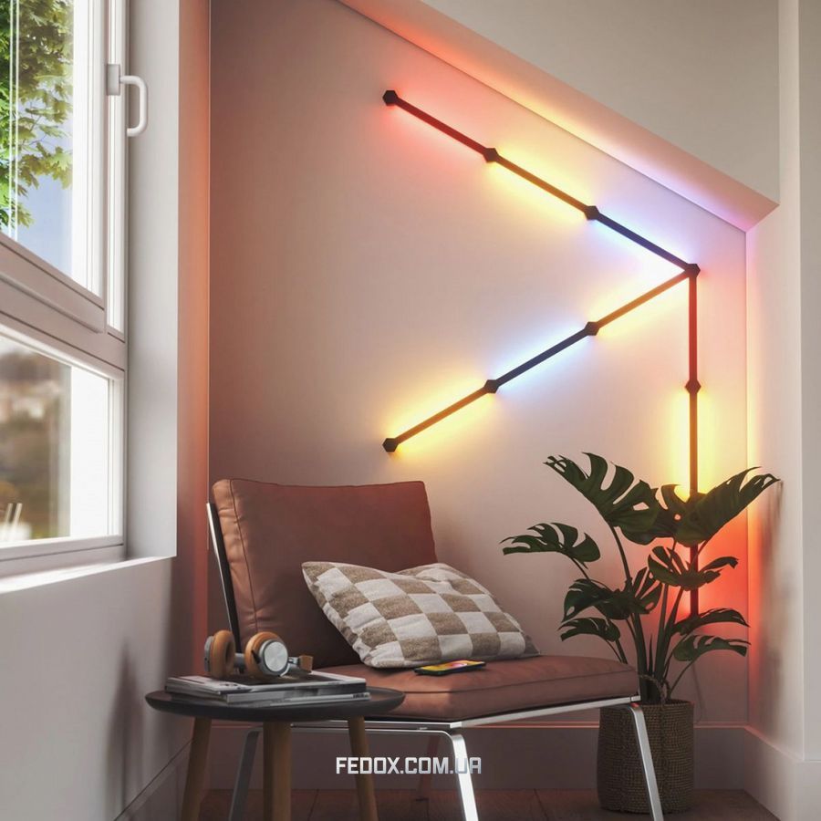 RGB Набір настінних світильників LED Smart Wall Lamp 9pcs (TuYa WIFI) black