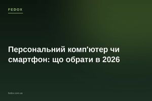 Персональний комп'ютер чи смартфон: що обрати в 2026