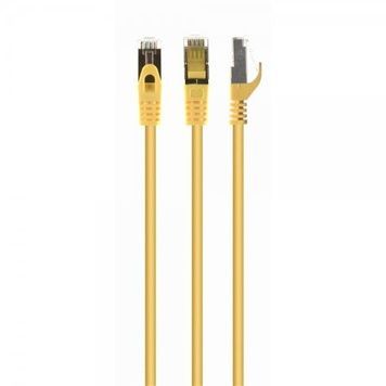 Патч-корд S/FTP Cablexpert (PP6A-LSZHCU-Y-20M) cat.6a, литий, 50u "штекер із засувкою, 20м, жовтий