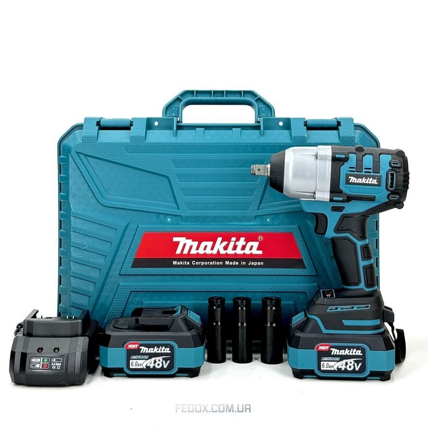 Безщітковий Гайковерт Makita (DTW288) Акумуляторний (48V / 6AH) Потужний ударний гайковерт Макіта в Кейсі (+2 АКБ)