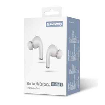 Bluetooth-гарнітура ColorWay Slim TWS-5 Earbuds White (CW-TWS5WT)