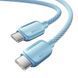 Кабель Essager Breeze USB Type-C - USB Type-C (M/M), 100W, 1 м Blue (EXCTT1-WL03-P)