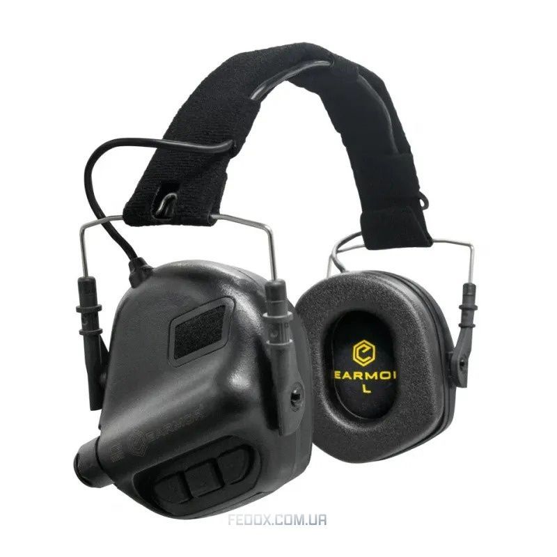Тактические наушники EARMOR M31 Black с универсальным креплением