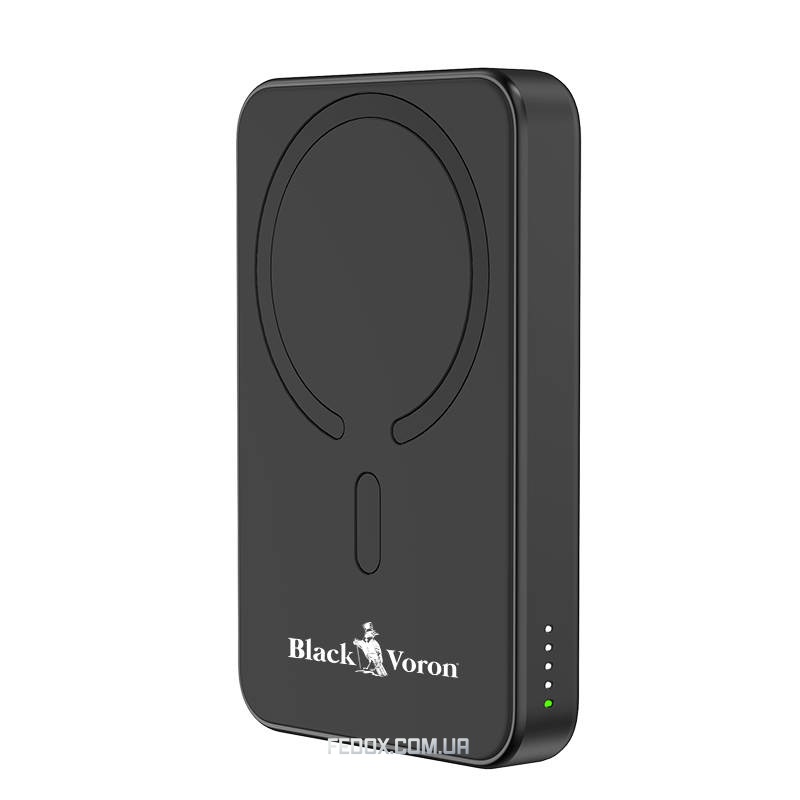 Бездротовий магнітний Power Bank 22,5 Вт Fast Charge 10000mAh Black для Смартфонів та навушників