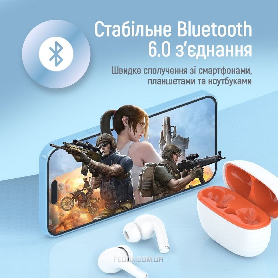 Bluetooth-гарнітура ColorWay Slim TWS-5 Earbuds White (CW-TWS5WT)