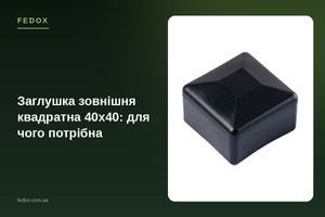 Заглушка зовнішня квадратна 40х40: для чого потрібна