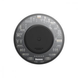 Беспроводной ЗП Baseus Simple 2 15W + Кабель Type-C To Type-C 24W (1м) черный