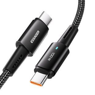 Кабель Essager Sunset USB Type-C - USB Type-C (M/M), 100W, 0.5 м Black (EXCTT1-CGB01)