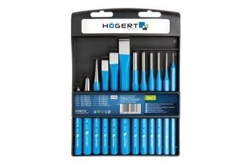 Набір зубил та керн, CrV, HT3B712 (12 шт) Hoegert