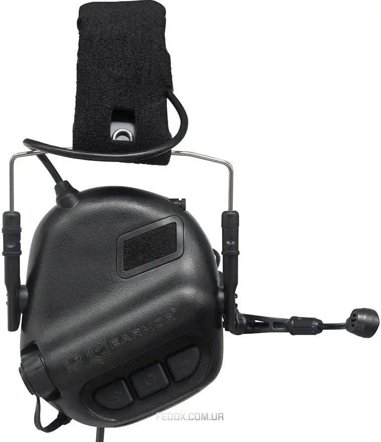 Тактические наушники EARMOR M32 с универсальным креплением Черный