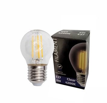 Лампа VALESO SIRIUSSTAR filament clear 4402 6W (G45-4200K-E27)