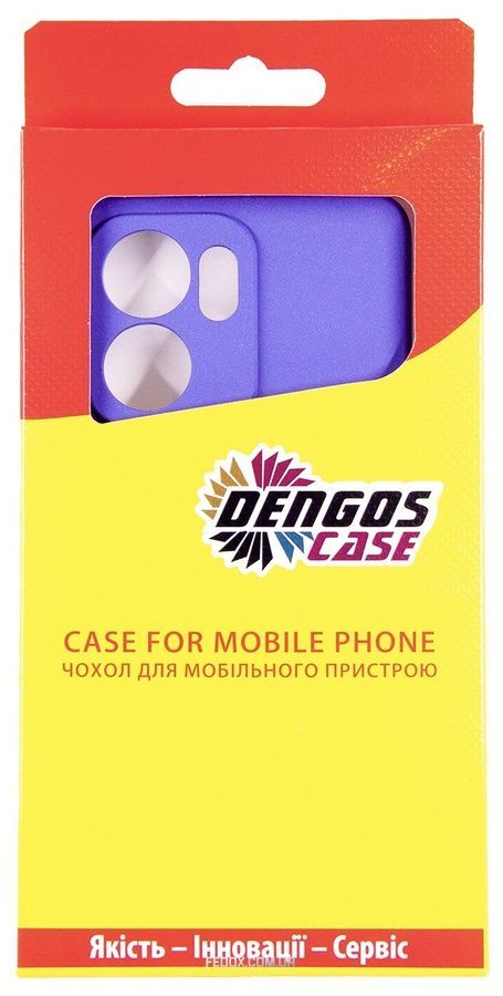 Чохол-накладка Dengos для Oppo Reno 13F Violet Full Glue (DG-KM-151) + захисне скло