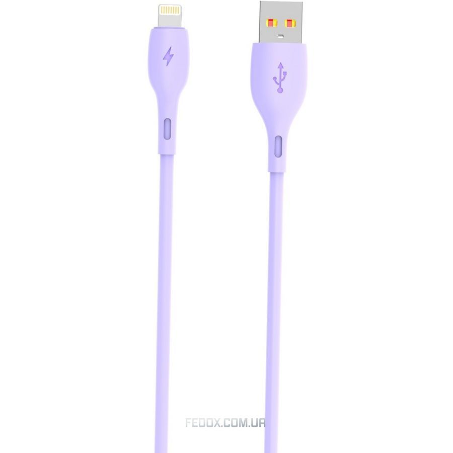 Кабель SkyDolphin S22L Soft Silicone USB - Lightning (M/M), 1 м, Violet (USB-000600)
