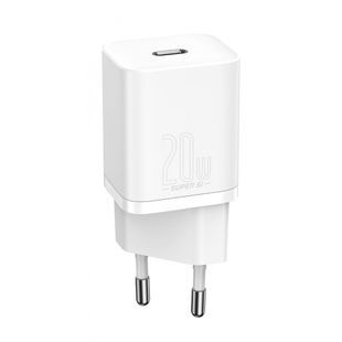 МЗП Baseus Super Silicone Quick Charger Charger 20W (Type-C) белый