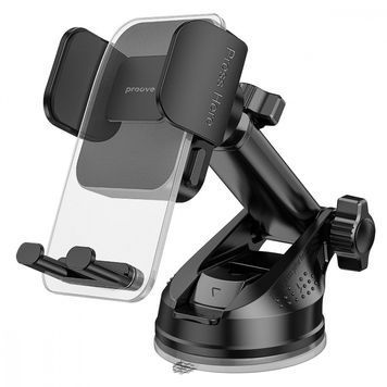 Автомобильный держатель Proove Crystal Clamp Plus Suction Type Car Mount черный