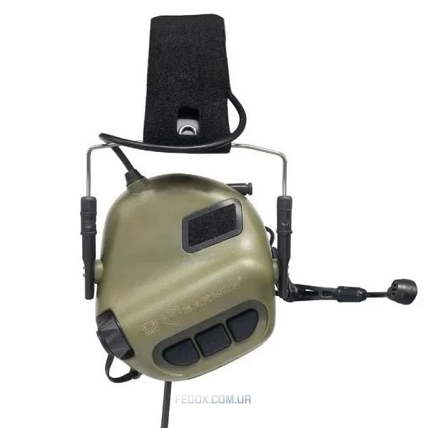 Тактичні активні навушники Opsmen EARMOR M32 MOD3 з радіо гарнітурою Olive