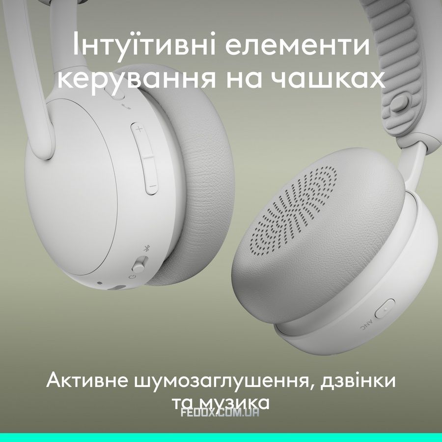 Bluetooth-гарнітура Logitech Zone Wireless 2 ES Off-White (981-001508)