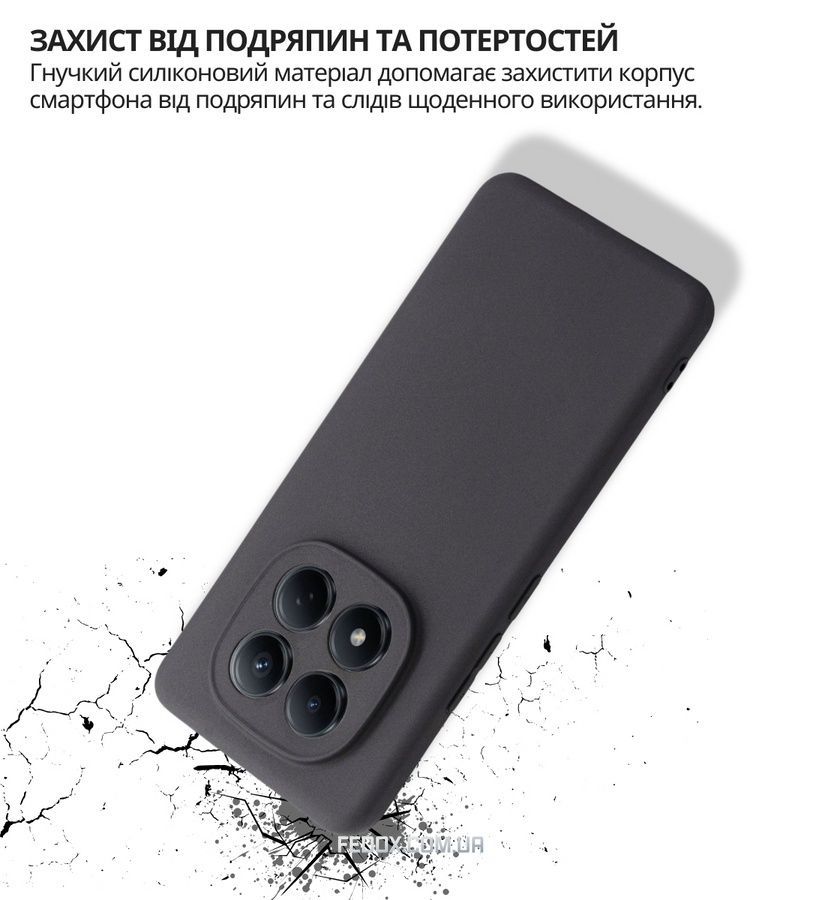 Чехол-накладка BeCover для Xiaomi Redmi Note 15 Pro 4G Black (714972), чорний