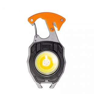 Акумуляторний LED ліхтарик W5147 з Type-C (7 режимів, прикурювач, карабін, ніж, магніт)