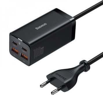 МЗП Baseus GaN3 Pro 100W (2 Type-C + 2 USB) черный