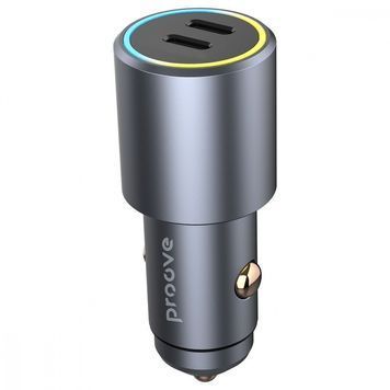 АЗП Proove Double Energy 50W (Type-C + Type-C) металлический серый
