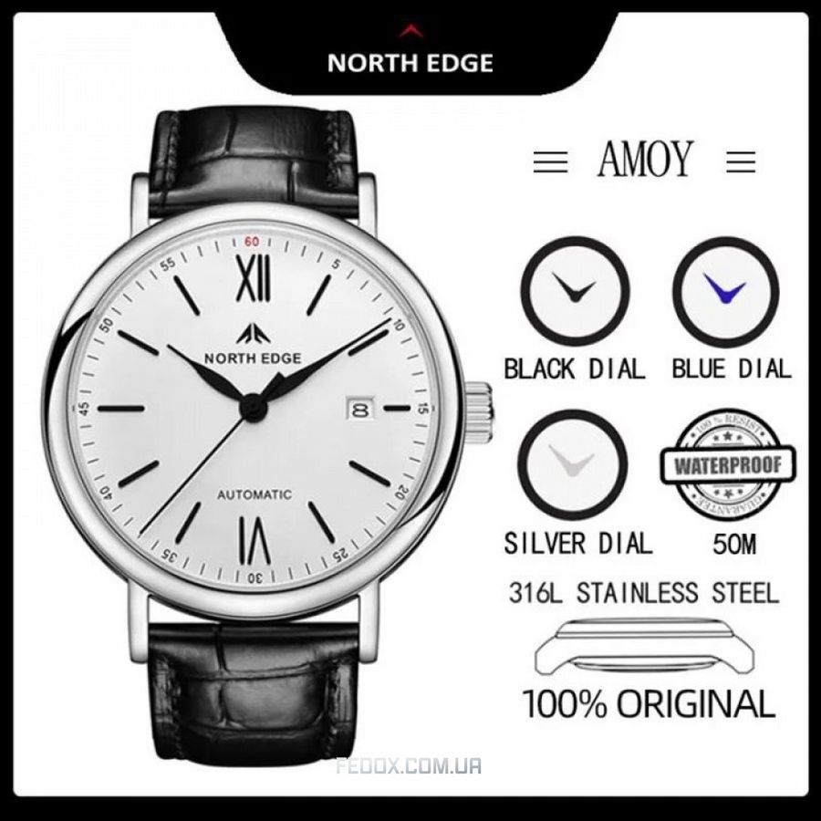 Механические Часы NORTH EDGE AMOY black
