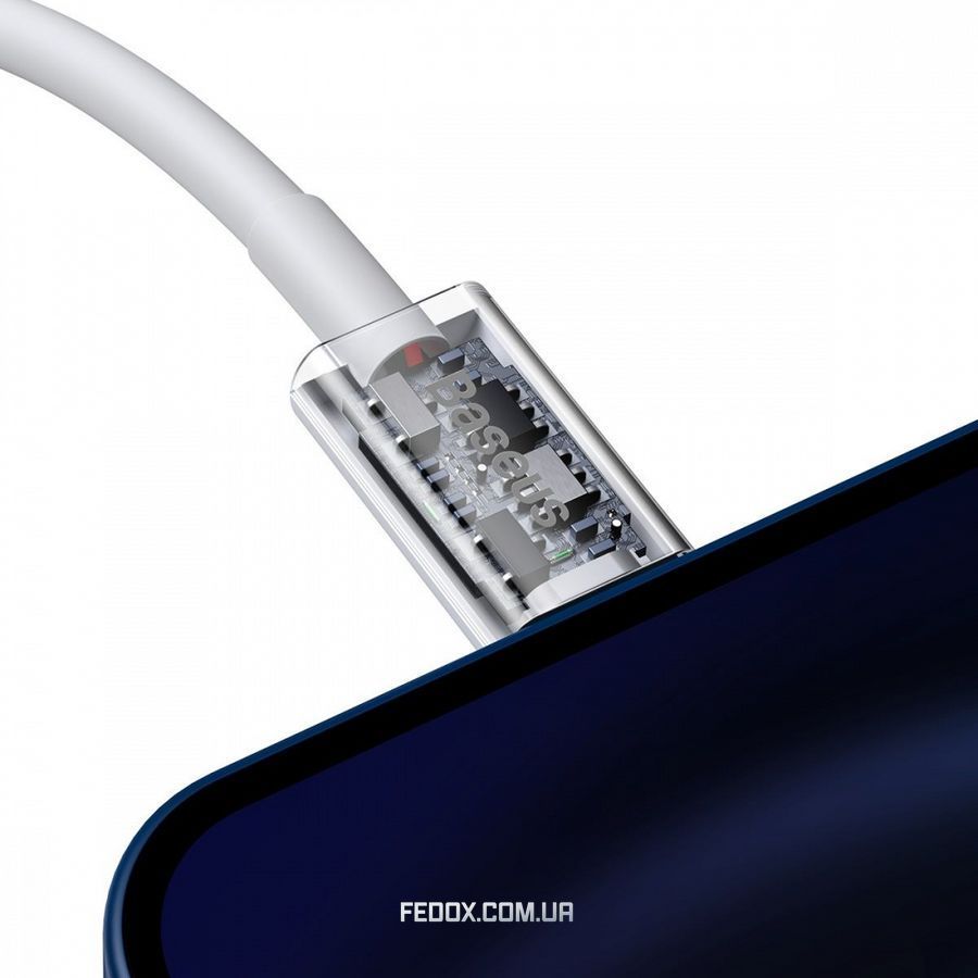 Кабель Baseus Superior Series Быстрая зарядка Дата Type-C на Lightning PD 20W (0.25м) белый