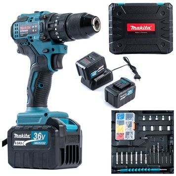 Аккумуляторный ударный шуруповерт Makita DTW489 (36V, 9AH) Бесщеточный Макита 13 мм с набором инструментов