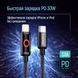 Кабель ColorWay USB Type-C - Lightning (M/M), Breathing Light, 3А, 1 м, Black (CW-CBPDCL103-BK)