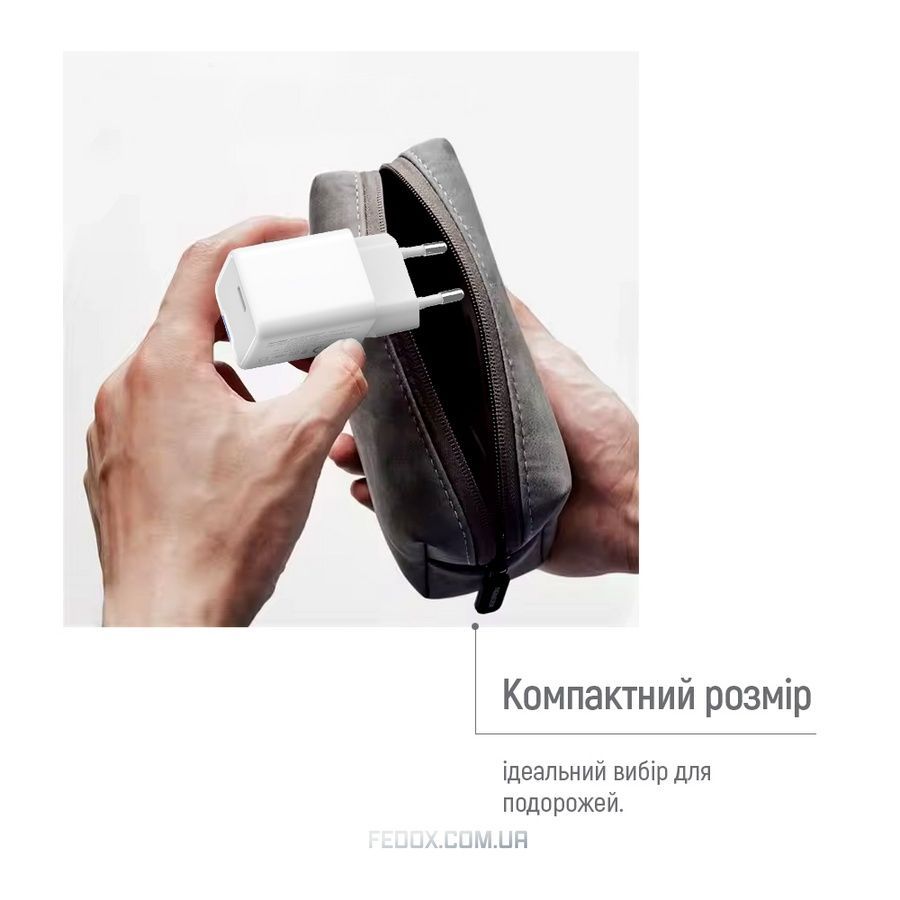 Сетевое зарядное устройство ColorWay GaN Mini 65W PD Port PPS USB-C White (CW-CHS049PD-WT)