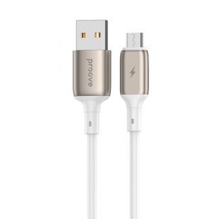 Кабель Proove Flex Metal Micro USB 2.4A (1м) белый