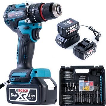 Аккумуляторный ударный бесщеточный шуруповерт Bosch GSR-110li PRO (36V, 6Ah) Дрель-Шуруповерт Бош с набором