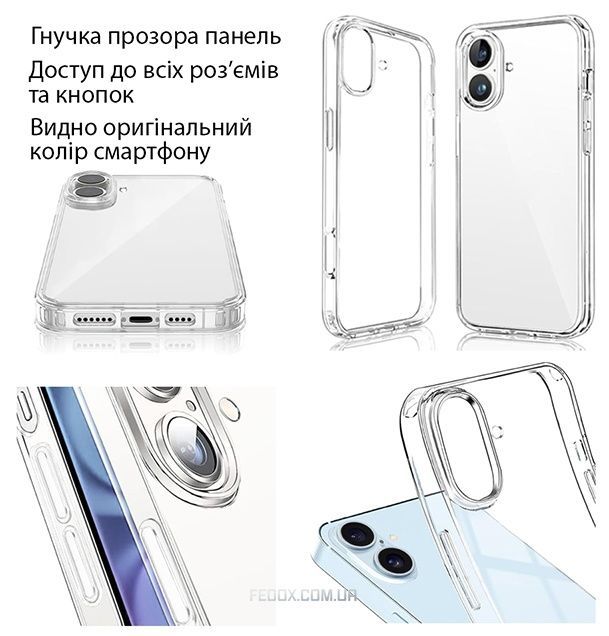 Чехол-накладка Dengos TPU для Motorola Moto Edge 60 Fusion Clear (DG-TPU-TRP-54)