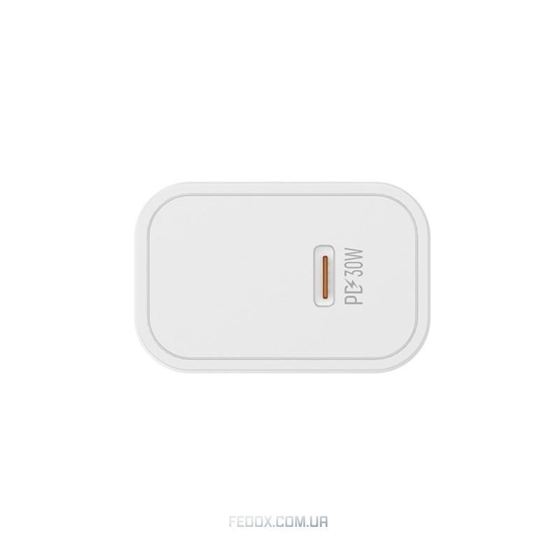 Мережевий зарядний пристрій ColorWay Power Delivery Port PPS USB Type-C (30W) White (CW-CHS038PD-WT)