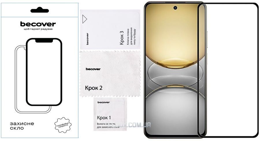 Захисне скло BeCover для Realme C75 Black (713034)