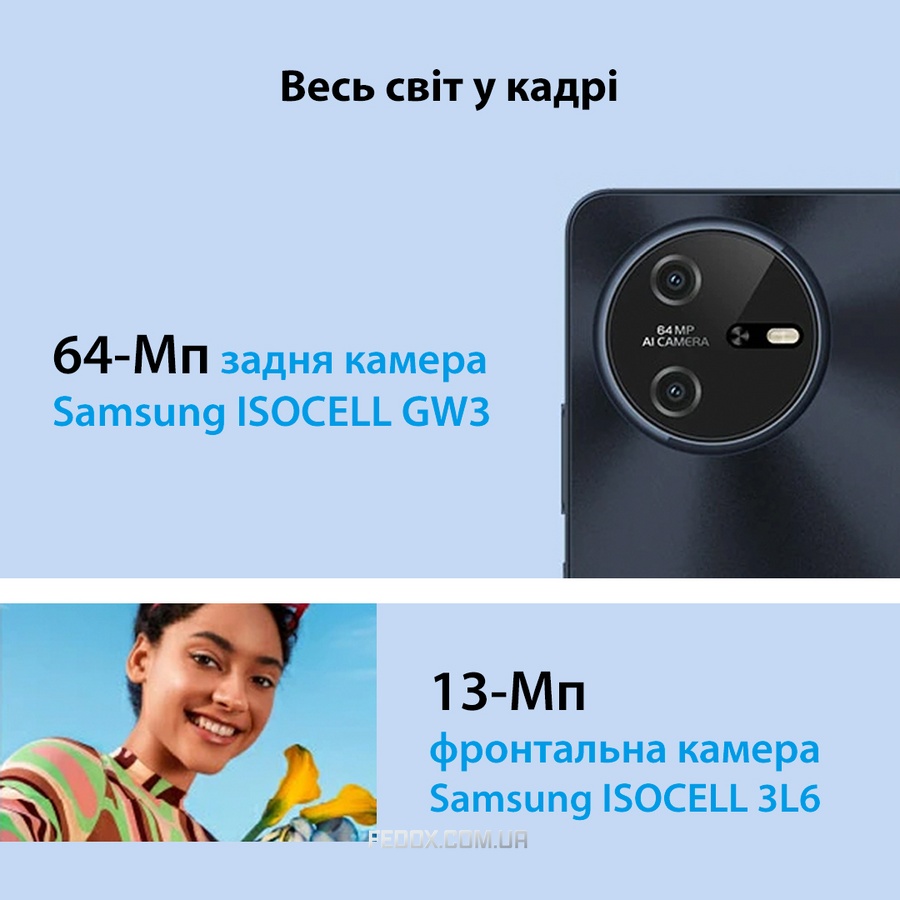 Смартфон Oscal Tiger 12 12/256GB Dual Sim Cerulean Blue