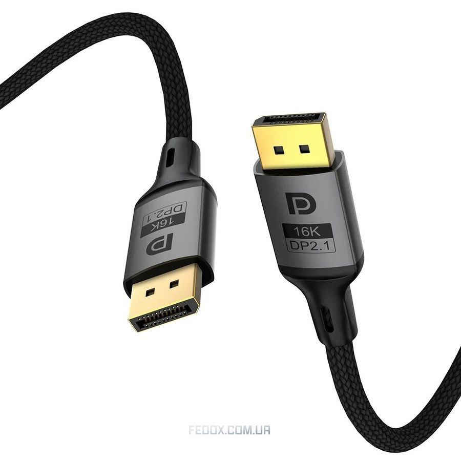 Кабель ColorWay DisplayPort-DisplayPort V2.1 16K 1.5м, Black (CW-CBDP091-BK)