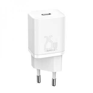 МЗП Baseus Super Silicone Quick Charge Charger 25W (Type-C) белый