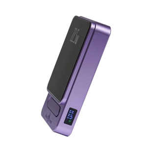 Мобільний Павербанк Black Voron Magsafe BV1-Purple Потужний Зовнішній акумулятор на 10000mAh Швидка зарядка 22.5W з підставкою. Magnetic battery pack