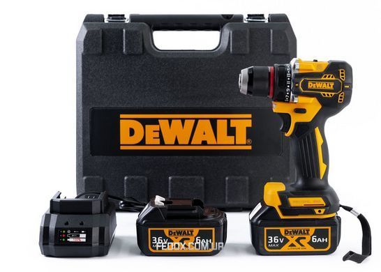 Акумуляторний безщітковий дриль-шуруповерт DeWalt DCD800NT (36V, 6AH) Деволт із набором інструментів