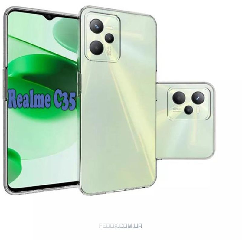 Чехол-накладка BeCover для Realme C35 Transparancy (708122), Прозрачный