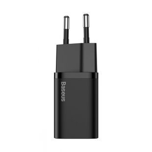 МЗП Baseus Super Silicone Quick Charger 25W (Type-C) + с кабелем Type-C на Type-C 3A (1м) черный